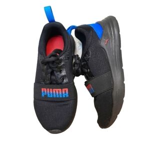 PUMA Digi Run Child Size 13.5C Black Athletic Sneaker Lace Up Slide On Shoes